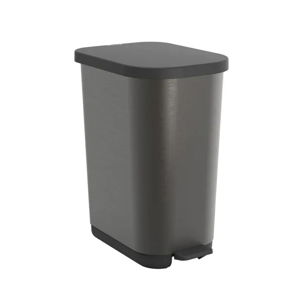 Šiukšliadėžė su pedalu Rotho Ribo Graphite Grafito Plastmasinis 35 L