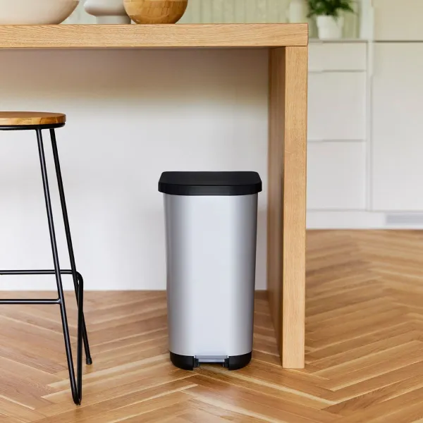 Мусорное ведро с педалью Rotho Ribo White Белый Пластик 35 L