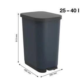 Мусорное ведро Rotho Ribo Blue Синий Пластик 35 L
