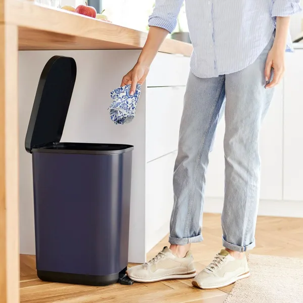 Atkritumu tvertne Rotho Ribo Blue Zils Plastmasa 35 L