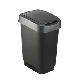 Šiukšlių dėžė Rotho Twist Silver Sidabras Plastmasinis 10 L