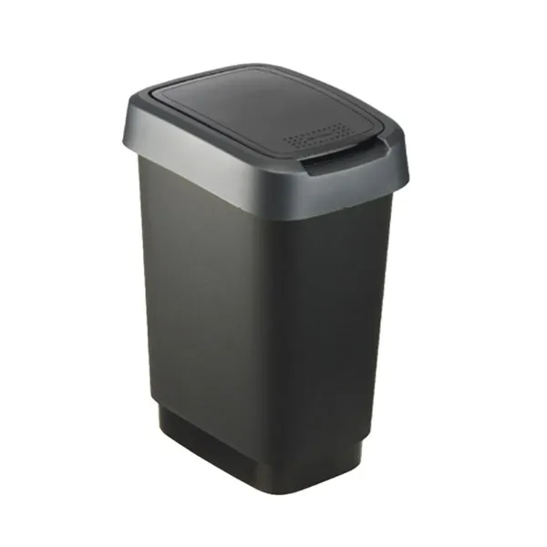 Jäteastia Rotho Twist Silver Hopeinen Muovinen 10 L