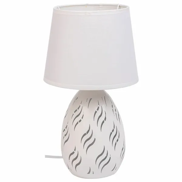 Desk lamp Alexandra House Living White Metal Cloth 220-240 V 18 x 31 x 18 cm