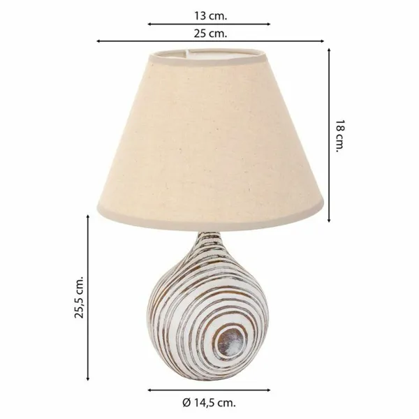 Desk lamp Alexandra House Living White Polyresin 220-240 V 14 x 25 x 14 cm