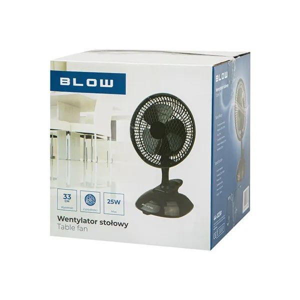 Tafelventilator Blow 44-023# Melns 25 W