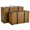 Set of suitcases Alexandra House Living Brown PVC Wood Metal Vintage 31 x 17 x 45 cm 40 x 24 x 13,5 cm Ornamental 2 Pieces