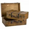 Set of suitcases Alexandra House Living Brown PVC Wood Metal Vintage 31 x 17 x 45 cm 40 x 24 x 13,5 cm Ornamental 2 Pieces