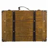 Set of suitcases Alexandra House Living Brown PVC Wood Metal Vintage 31 x 17 x 45 cm 40 x 24 x 13,5 cm Ornamental 2 Pieces