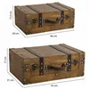 Set of suitcases Alexandra House Living Brown PVC Wood Metal Vintage 31 x 17 x 45 cm 40 x 24 x 13,5 cm Ornamental 2 Pieces