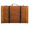 Set of suitcases Alexandra House Living Brown PVC Wood Metal Vintage 30 x 16 x 45 cm 38 x 24 x 13,5 cm Ornamental 2 Pieces