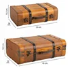 Set of suitcases Alexandra House Living Brown PVC Wood Metal Vintage 30 x 16 x 45 cm 38 x 24 x 13,5 cm Ornamental 2 Pieces