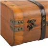 Set of suitcases Alexandra House Living Brown PVC Wood Metal Vintage 30 x 16 x 45 cm 38 x 24 x 13,5 cm Ornamental 2 Pieces