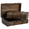 Set of suitcases Alexandra House Living Brown PVC Wood Metal Vintage 30 x 16 x 45 cm 38 x 24 x 13,5 cm Ornamental 2 Pieces