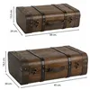 Set of suitcases Alexandra House Living Brown PVC Wood Metal Vintage 30 x 16 x 45 cm 38 x 24 x 13,5 cm Ornamental 2 Pieces