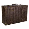 Decorative suitcase Alexandra House Living Brown Polyskin MDF Wood Vintage 16 x 30 x 44 cm