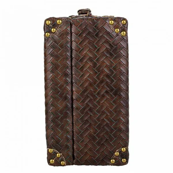 Decorative suitcase Alexandra House Living Brown Polyskin MDF Wood Vintage 16 x 30 x 44 cm