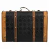 Decorative suitcase Alexandra House Living Black PVC Wood Metal Cloth Vintage 30 x 17 x 43 cm