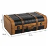 Decorative suitcase Alexandra House Living Black PVC Wood Metal Cloth Vintage 30 x 17 x 43 cm