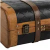 Decorative suitcase Alexandra House Living Black PVC Wood Metal Cloth Vintage 30 x 17 x 43 cm