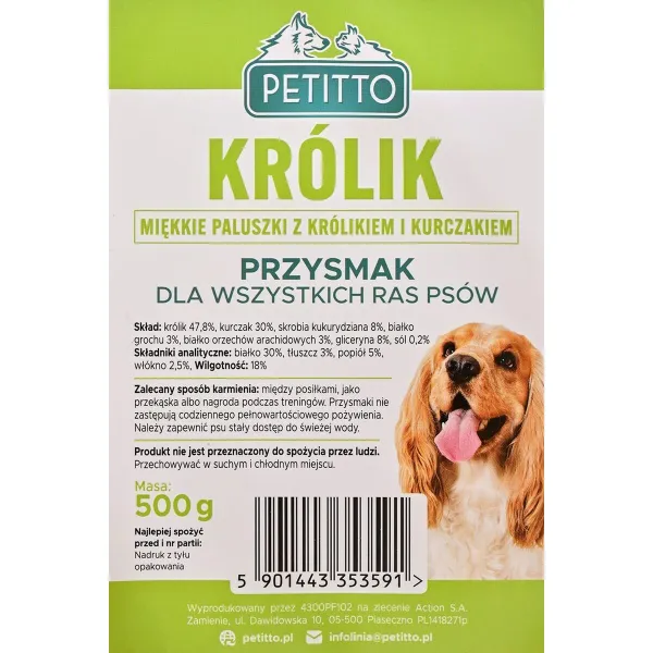 Dog Snack Petitto Rabbit 500 g