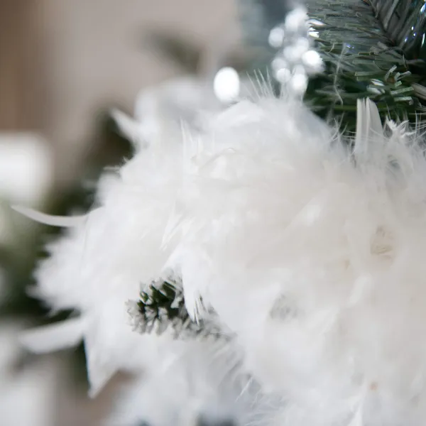 Feather garland for Christmas tree Springos CA0069, 400 cm