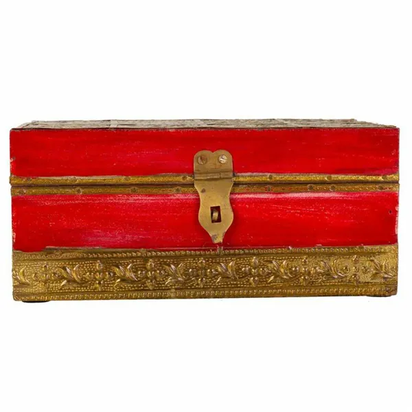 Jewelry box Alexandra House Living Red Brass Mango wood MDF Wood 11 x 9 x 20 cm