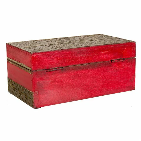 Jewelry box Alexandra House Living Red Brass Mango wood MDF Wood 11 x 9 x 20 cm