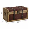 Chest Alexandra House Living Brown PVC Wood Metal Cloth 22 x 20 x 38 cm Estilo vintage