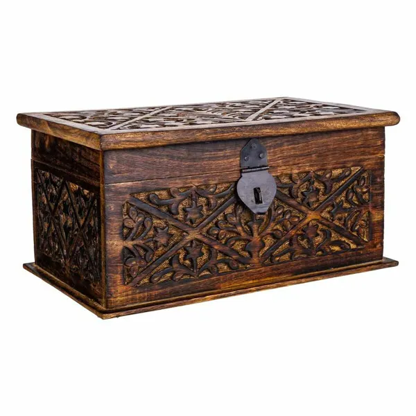 Chest Alexandra House Living Brown Mango wood 15 x 15 x 26 cm Traditional style