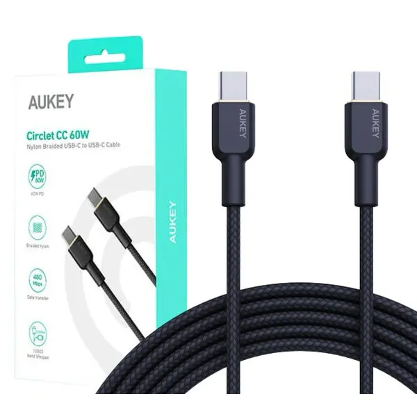 USB-C-кабель Aukey CB-NCC1 Чёрный 1 m
