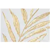 Painting Home ESPRIT White Golden Canvas MDF Wood Modern Leaf of a plant 42 x 4 x 42 cm (2 Units)