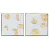 Painting Home ESPRIT White Golden polystyrene Canvas Modern 42 x 4 x 42 cm (2 Units)