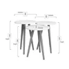 Set of 3 small tables Alexandra House Living White Natural Wood MDP 35 x 49 x 35 cm 35 x 45 x 35 cm 35 x 47 x 35 cm