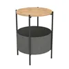 Side table Alexandra House Living Black Grey Oak Metal Wood MDP 43 x 60 x 43 cm