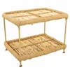 Centre Table Alexandra House Living Natural Bamboo Rope Iron 38 x 37 x 49 cm 1 Shelves