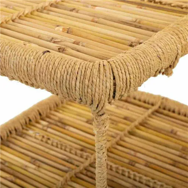 Centre Table Alexandra House Living Natural Bamboo Rope Iron 38 x 37 x 49 cm 1 Shelves