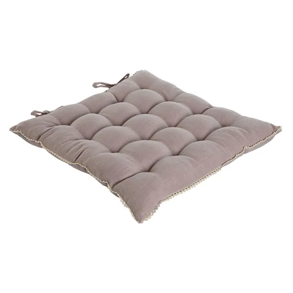 Chair cushion Home ESPRIT Light mauve 42 x 42 x 6 cm