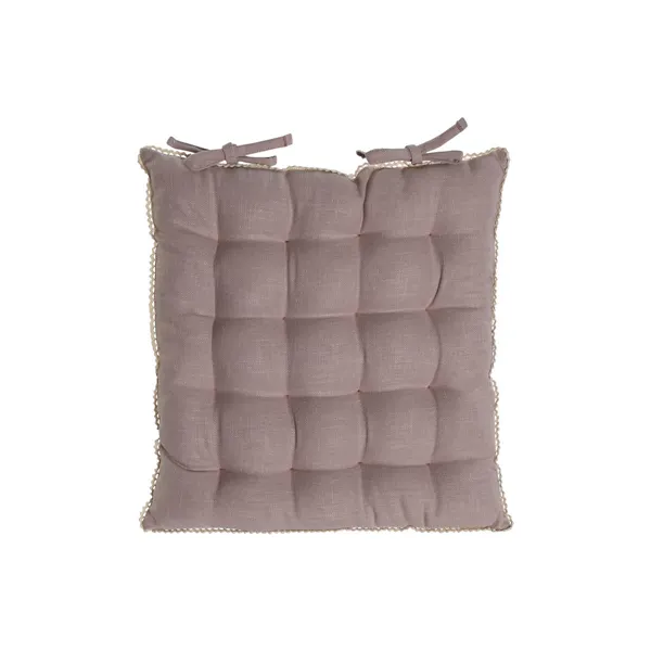 Chair cushion Home ESPRIT Light mauve 42 x 42 x 6 cm