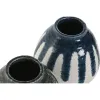 Vase Home ESPRIT Blue White Green Grey Ceramic Mediterranean 18 x 18 x 18 cm (2 Units)