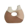 Vase Home ESPRIT Tricolour Ceramic Abstract 24 x 11 x 21 cm