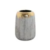 Vase Home ESPRIT Grey Golden Stoneware Oriental 18 x 18 x 25 cm