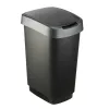 Atkārtoti Pārstrādājamo Atkritumu Tvertne Rotho Twist Silver Sudrabains Plastmasa 25 L
