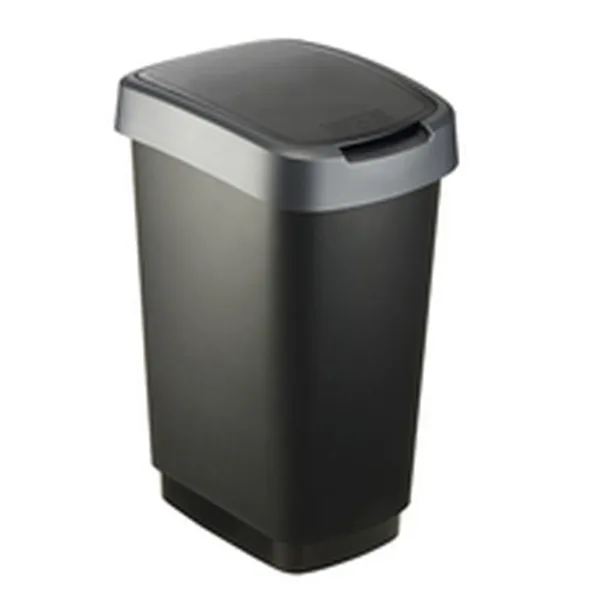 Atkārtoti Pārstrādājamo Atkritumu Tvertne Rotho Twist Silver Sudrabains Plastmasa 25 L