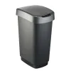 Atkārtoti Pārstrādājamo Atkritumu Tvertne Rotho Twist Silver Sudrabains Plastmasa 50 L