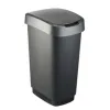 Atkārtoti Pārstrādājamo Atkritumu Tvertne Rotho Twist Silver Sudrabains Plastmasa 50 L