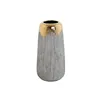 Vase Home ESPRIT Grey Golden Stoneware Modern 14 x 14 x 27 cm