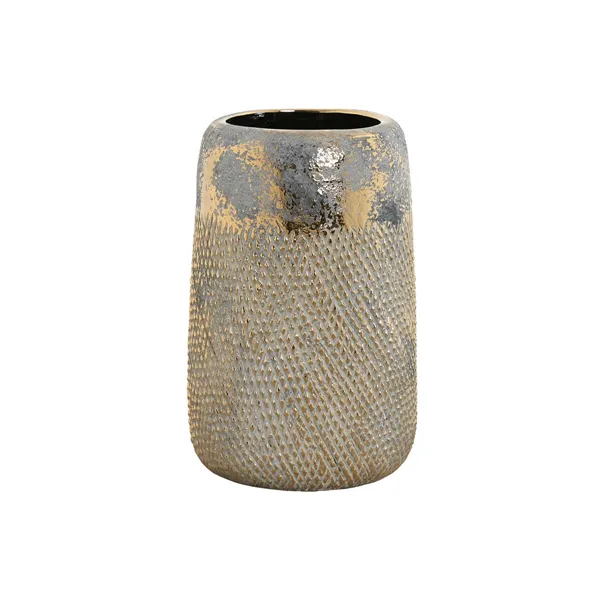 Vase Home ESPRIT Golden Bicoloured Stoneware Modern Aged finish 17 x 17 x 26 cm