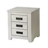 Nightstand Alexandra House Living White Metal Pine 43 x 50 x 32 cm 3 drawers