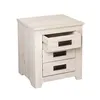 Nightstand Alexandra House Living White Metal Pine 43 x 50 x 32 cm 3 drawers