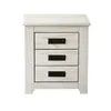 Nightstand Alexandra House Living White Metal Pine 43 x 50 x 32 cm 3 drawers